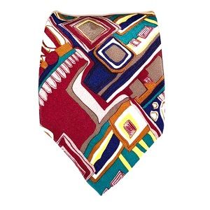 Basic Elements Patterned Silk Tie NWOT